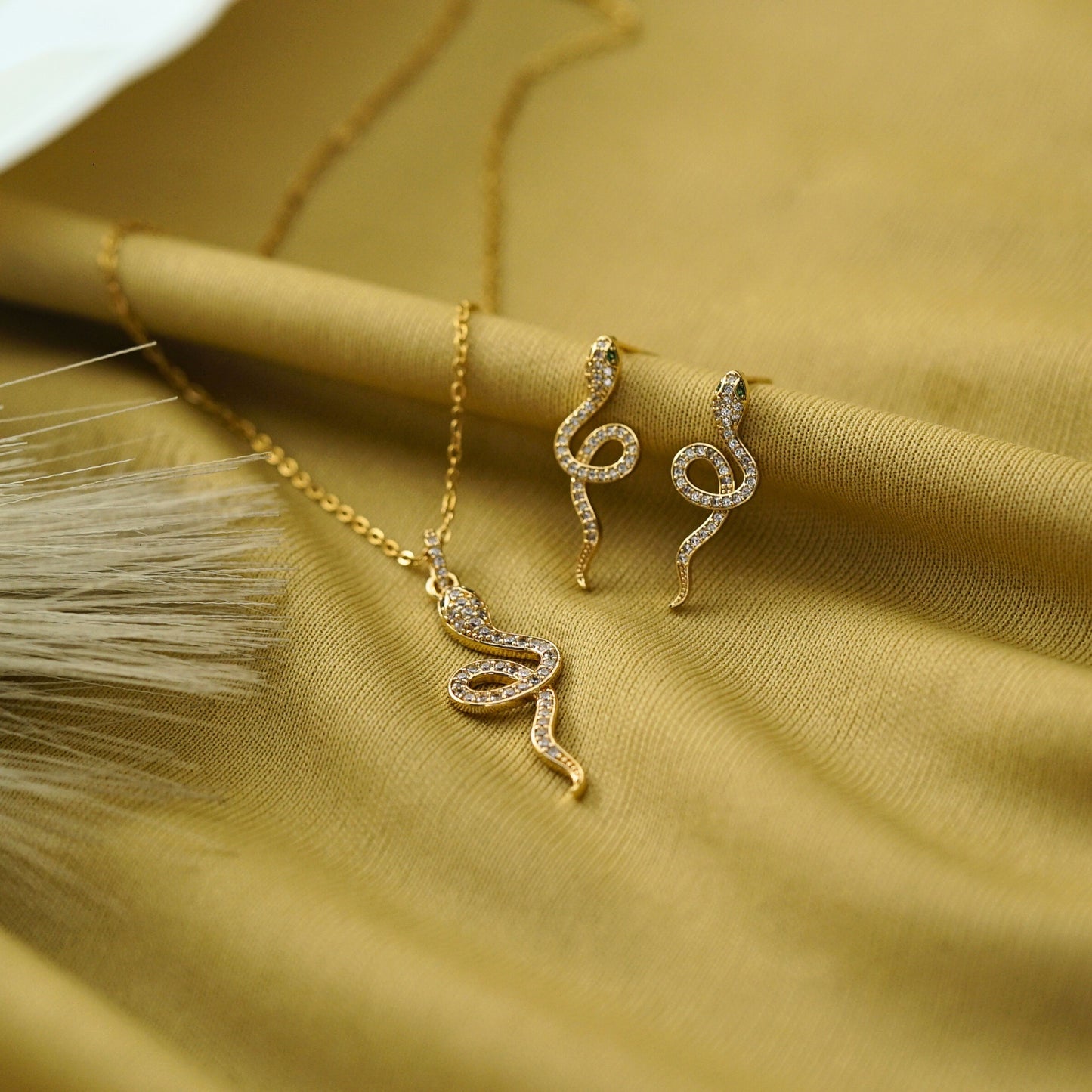 Snake Pendant WIth Earrings