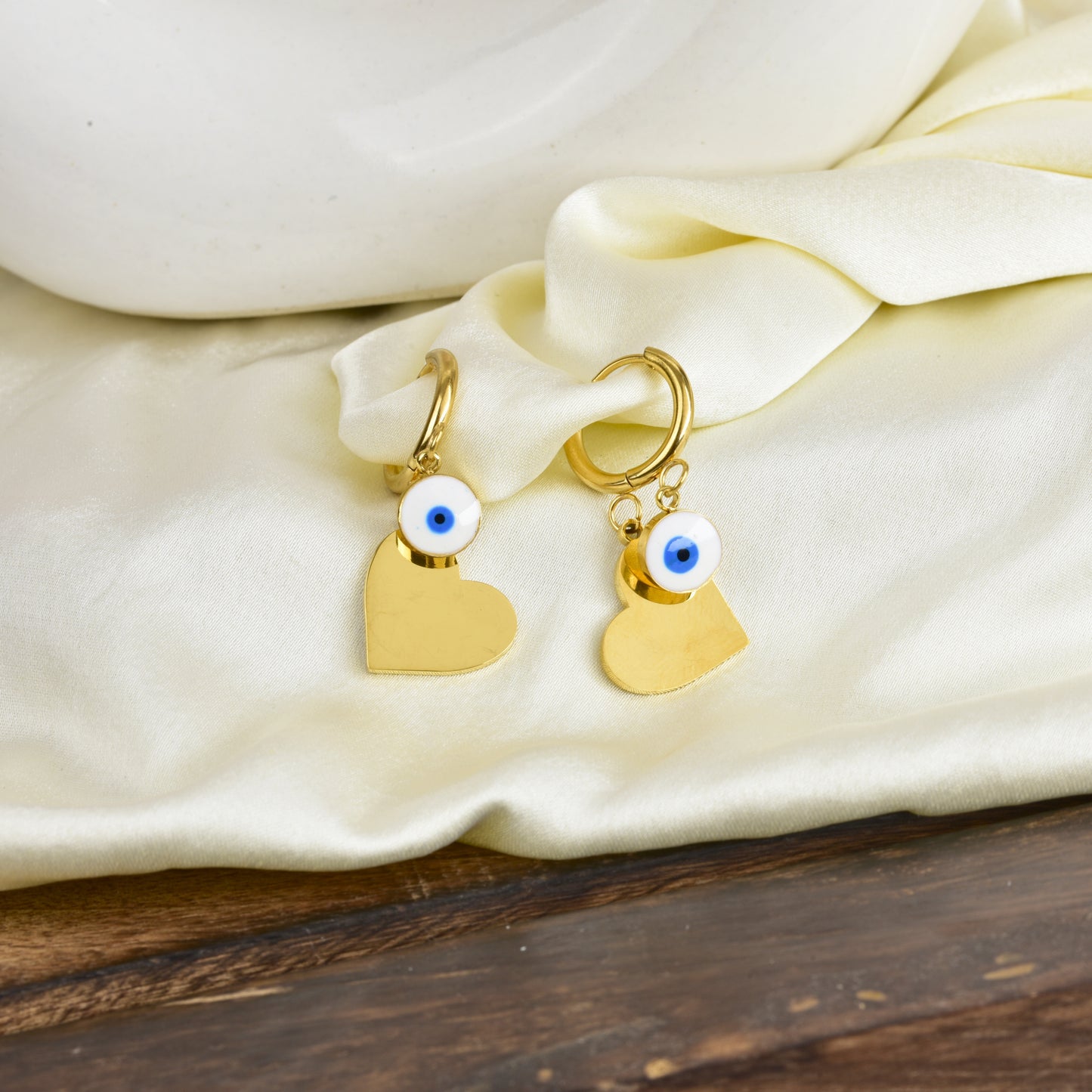 Dangle Drop Heart Earrings