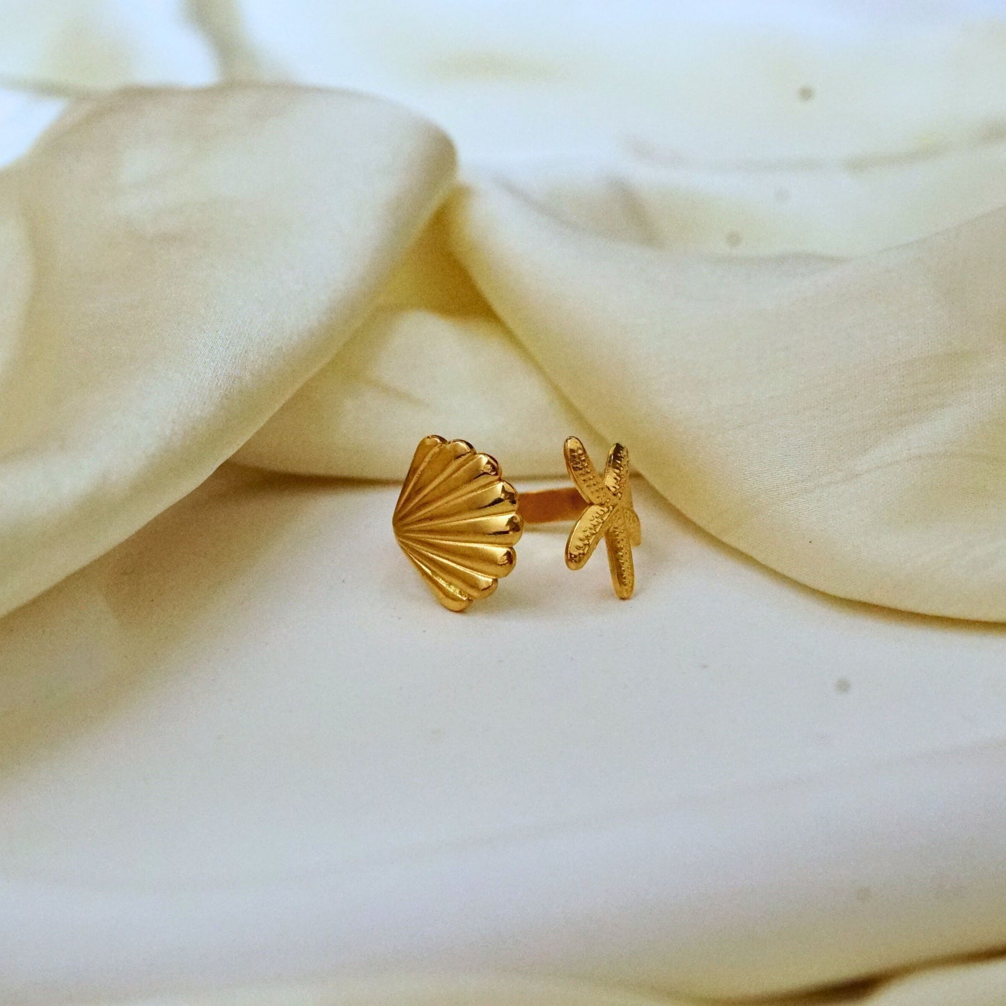 Sea Shell Adjustable Ring