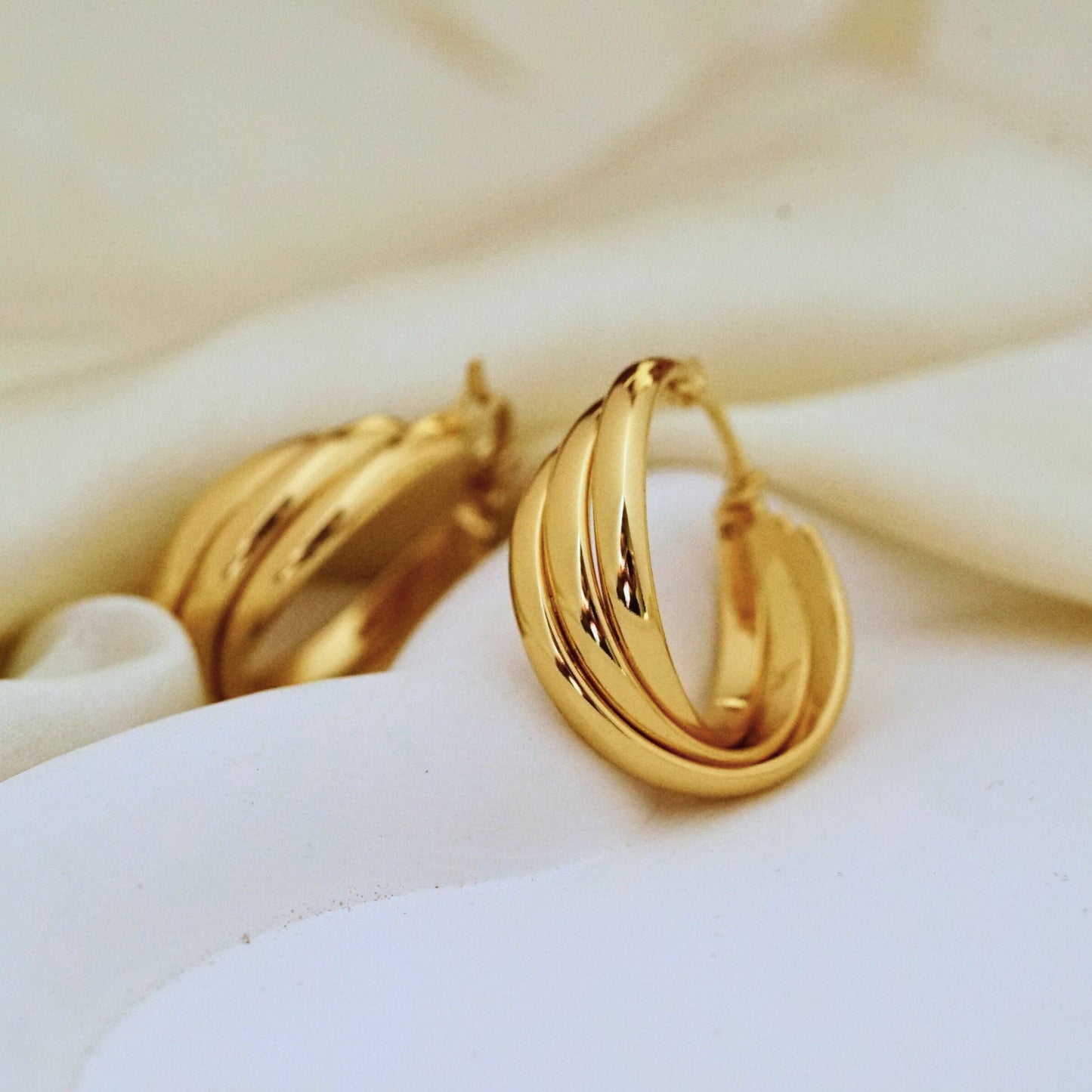 Triple Hoop Earrings