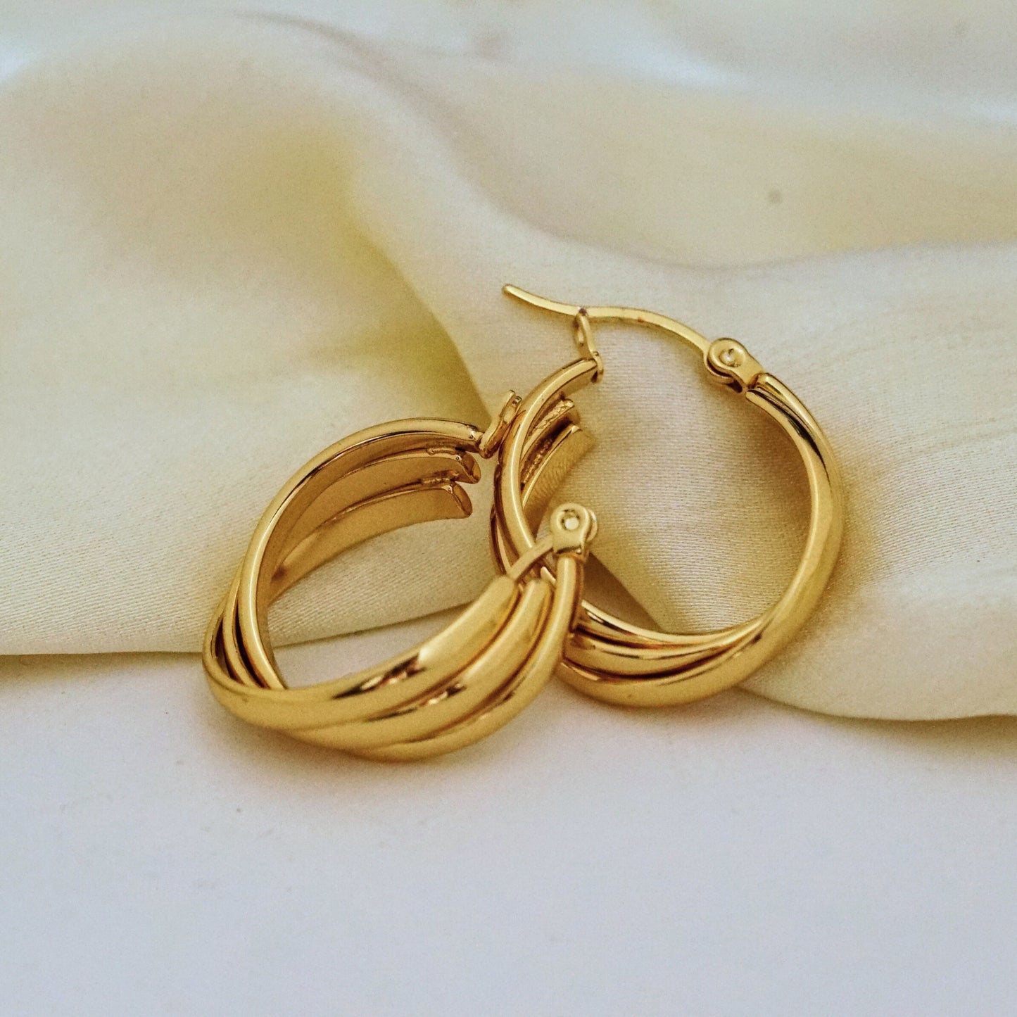 Triple Hoop Earrings