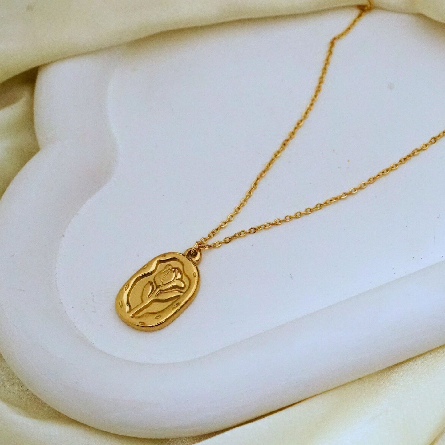 Golden Rose Pendant