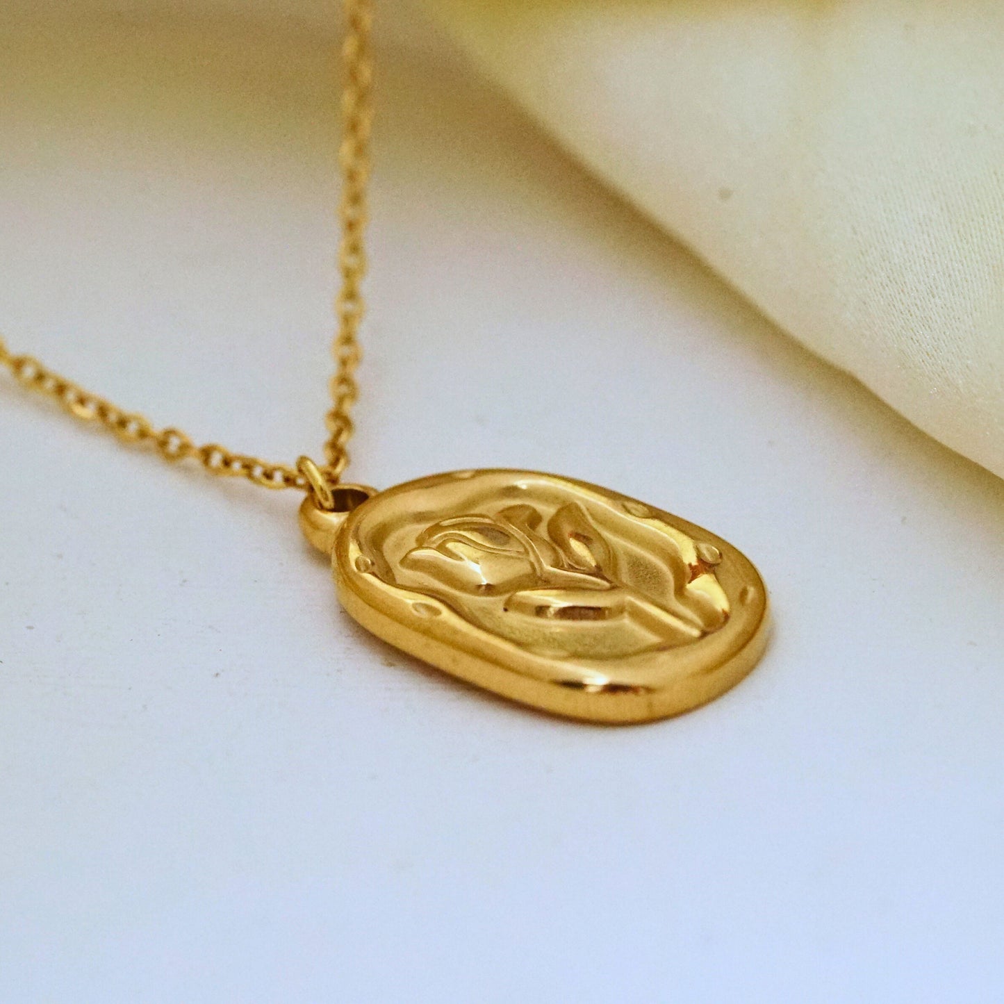 Golden Rose Pendant