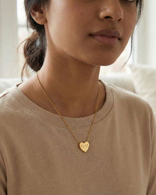 11:11 Heart Shaped Pendant