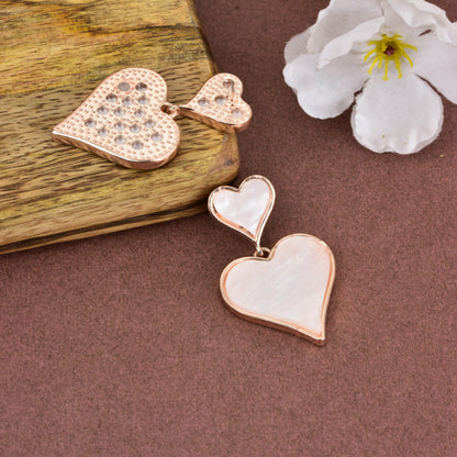 Pinterest Double Heart Earrings