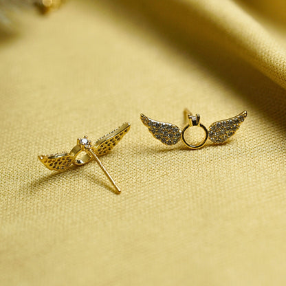 Angle Wings Pendant With Earrings