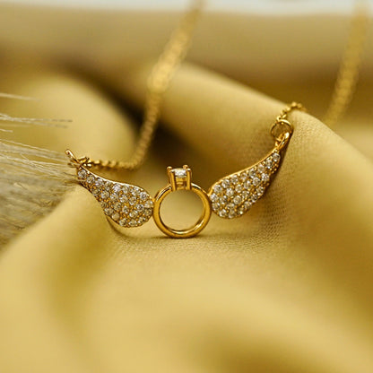Angle Wings Pendant With Earrings