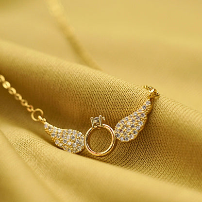 Angle Wings Pendant With Earrings