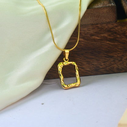 Hollow Out Square Pendant