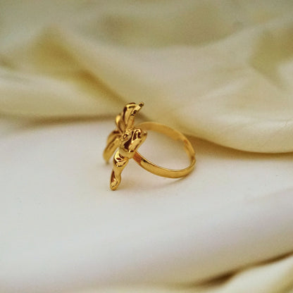 Knobs Bow Tie Adjustable ring