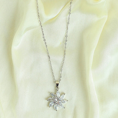 Silver Sunflower Pendant