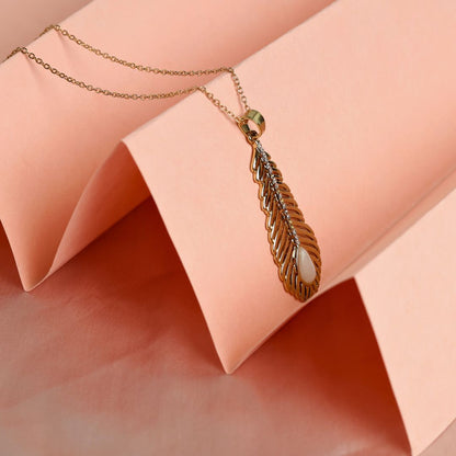 Wide Feather Pendant
